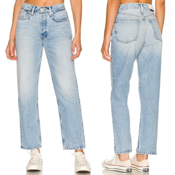 RE/DONE 70s Stove Pipe Jeans Women’s Size 29 Worn in NAF Straight Leg Vintage - Picture 1 of 7